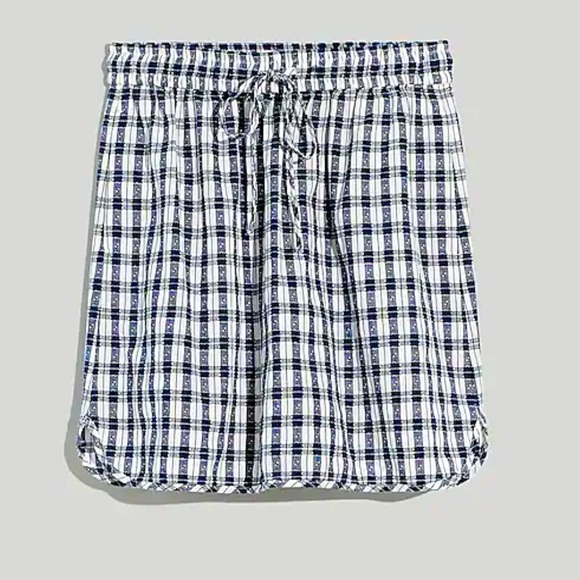 Madewell Curved-Hem Mini Skirt in Plaid, NWT! Size M - Picture 5 of 13